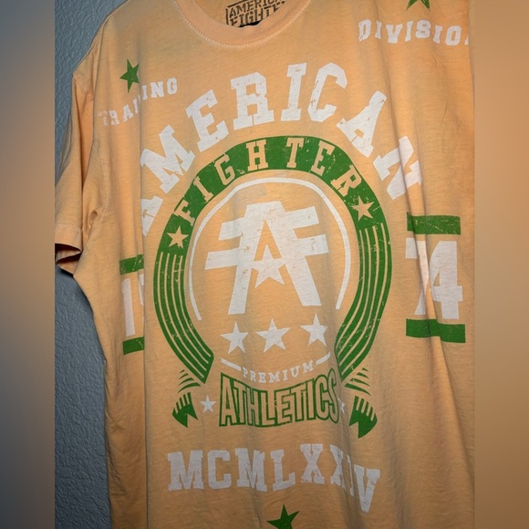 American fighter by Affliction Orange Green XL Men’s - Picture 6 of 9
